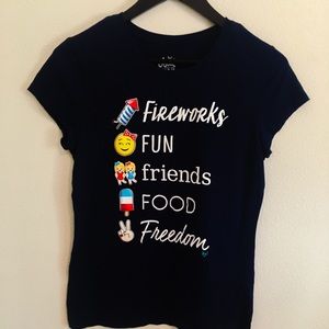 Girls 4 of July Shirt